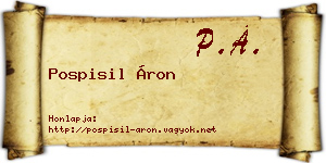 Pospisil Áron névjegykártya